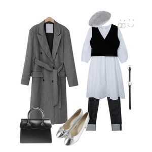 Black&white,Dailyfashion,Monotone,Casual 코디