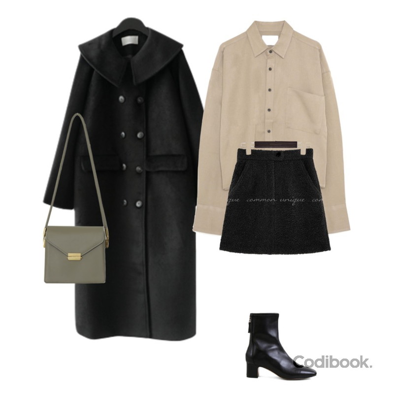 openthedoor plain pocket crop shirts (4 color) - men,biznshoe Middle line ankle boots (3colors),common unique WOOL 45% DUMBLE SET-UP MINI SKIRT등을 매치한 코디