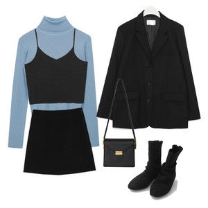 20대,포인트룩,블랙코디 코디