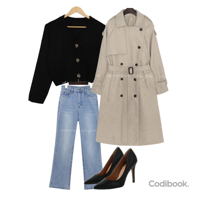 Monobabie 리세트15color♡ 10cm,common unique FLIN WOOL RAGLAN TRENCH COAT,AWAB 루리크롭니트가디건등을 매치한 코디