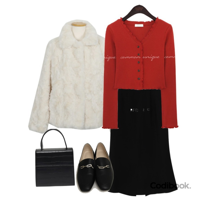 From Beginning Croke square two-way bag_J (size : one),common unique LOENI SLIM WAVE CROP CARDIGAN,AWAB 몽글퍼자켓등을 매치한 코디