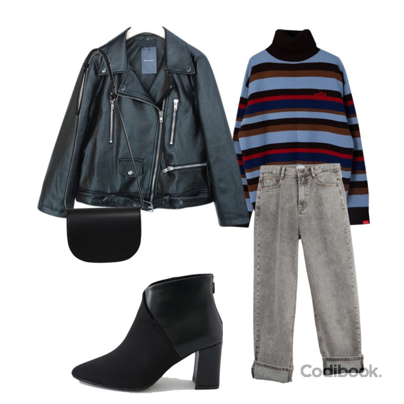 about moon 아크 라이더 (rider jk),LOVELY SHOES 드피아 앵클부츠 7.5cm,WHOSGIRL 베이지와 그레이빛이 도는 흑청-1075번등을 매치한 코디