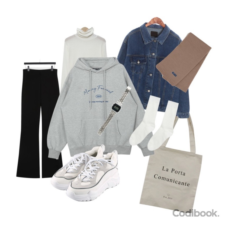 ROCOSIX 디디 데님 자켓,BITDA 라포르타에코 bag,From Beginning Than slim wool pola T (울 10%) (size : free)등을 매치한 코디