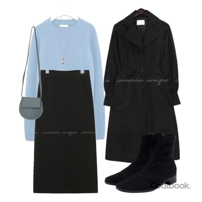 From Beginning Dark sweat ankle walker_K (size : 230,235,240,245,250),peachpicnic necklace 141,From Beginning Flat round cross bag_A (size : one)등을 매치한 코디
