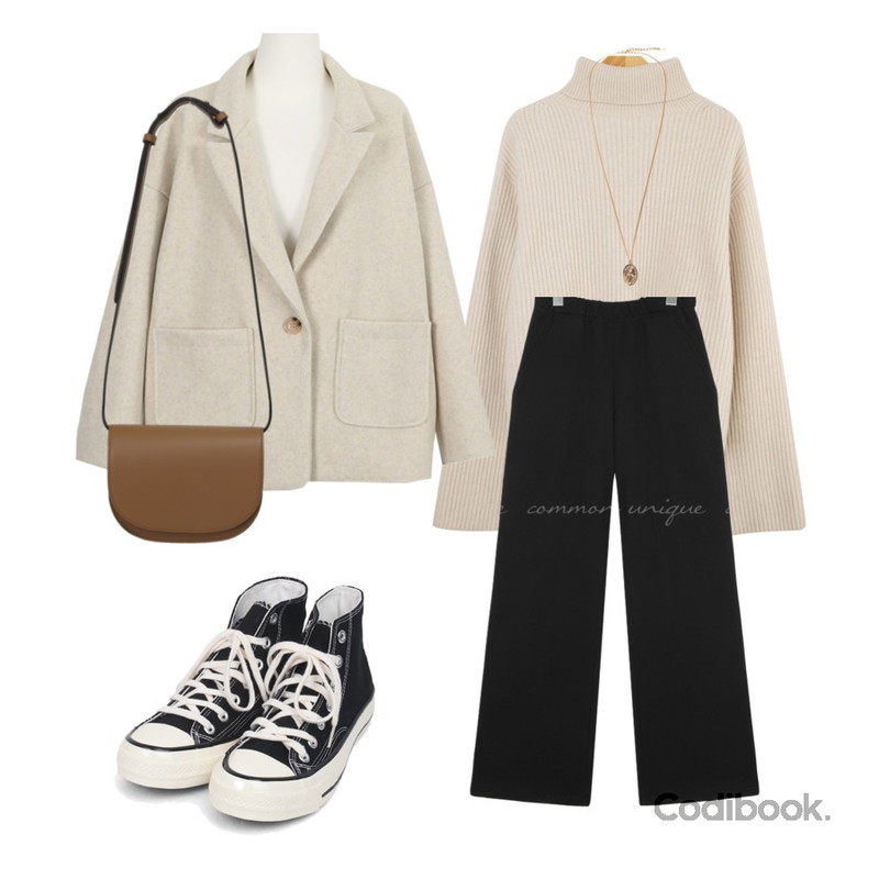 biznshoe Gold pendant necklace,AIN colouring high canvas sneakers (225-250),AWAB 럼블보들울자켓등을 매치한 코디