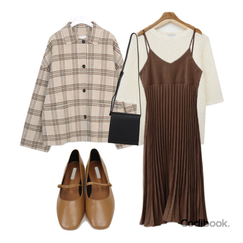 From Beginning Warm mary Jane shoes_K (size : 225,230,235,240,245,250),AIN hay half wool handmade coat,ENVYLOOK 델리파티원피스등을 매치한 코디