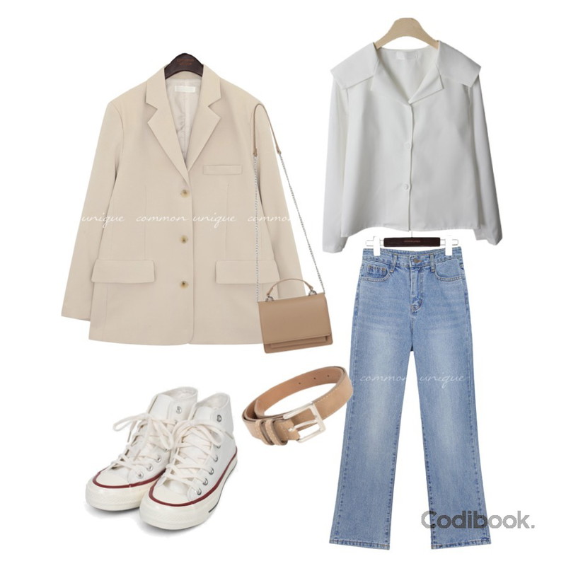 AIN colouring high canvas sneakers (225-250),MIXXMIX 필수소장 스퀘어 벨트,common unique PONELL STRAIGHT DENIM PANTS등을 매치한 코디