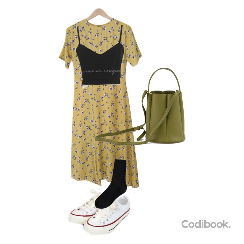 AIN taylor canvas sneakers (225-250),Zemma World Must-윈터골지삭스,BANHARU lovely flower shape bag등을 매치한 코디
