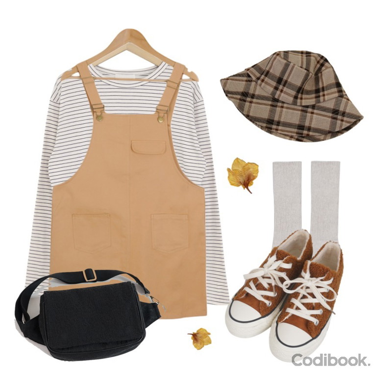 TWEE 데일리 니트삭스,BITDA 프라임 hat (2color),BULLANG GIRL 포실이캔버스운동화등을 매치한 코디