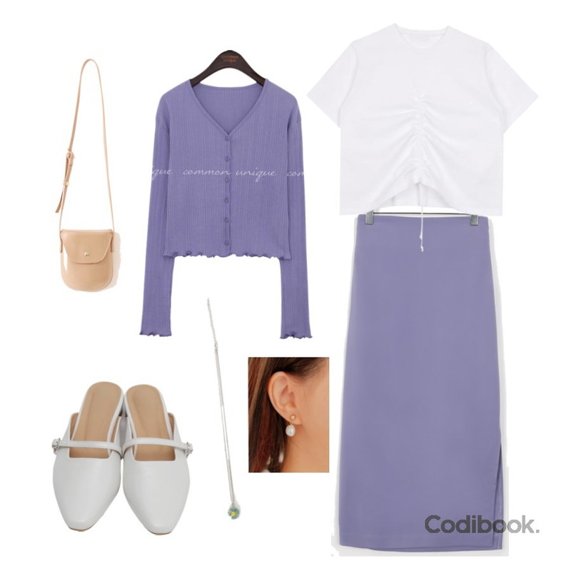 common unique BEAN BREAD MINI LEATHER BAG,From Beginning Frame mary-jane mule_H (size : 230,235,240,245,250),biznshoe Shirring string tee (2colors)등을 매치한 코디