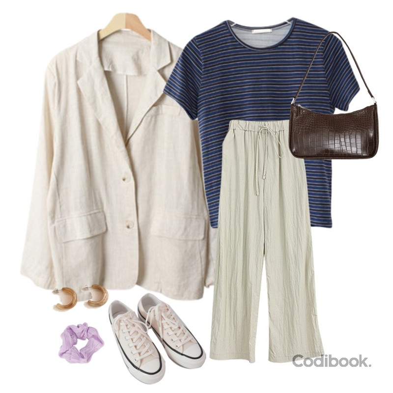From Beginning Boat daily shoulder bag_A (size : one),MIXXMIX 파스텔 헤어밴드,AFTERMONDAY basic casual color sneakers (10colors)등을 매치한 코디