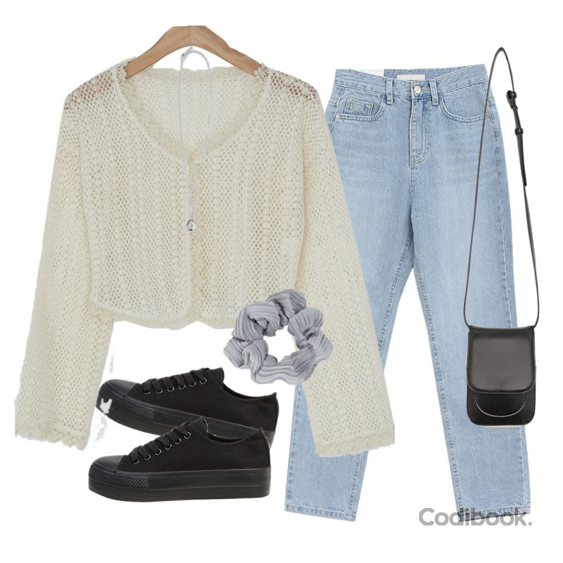 biznshoe Standard cotton sneakers (2color),MIXXMIX 파스텔 헤어밴드,BANHARU 데일리 물방울 팬던트 목걸이등을 매치한 코디