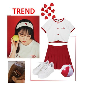 Lovely,여름코디,Red,White,Idol,Sporty 코디