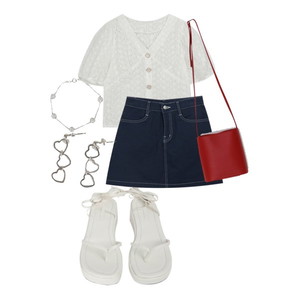 Denimskirt,Redbag 코디