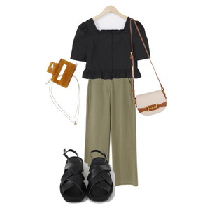 black,Blouse,Feminine,Campuslook,simple 코디