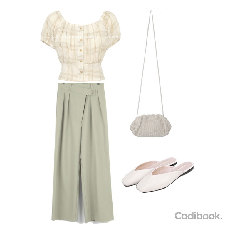 common unique 2 - TYPE SQUARE V LINE SHOES,SOMEPLACE 언발 오비 와이드 슬랙스,UPTOWN HOLIC 두민 bag (*4color)등을 매치한 코디
