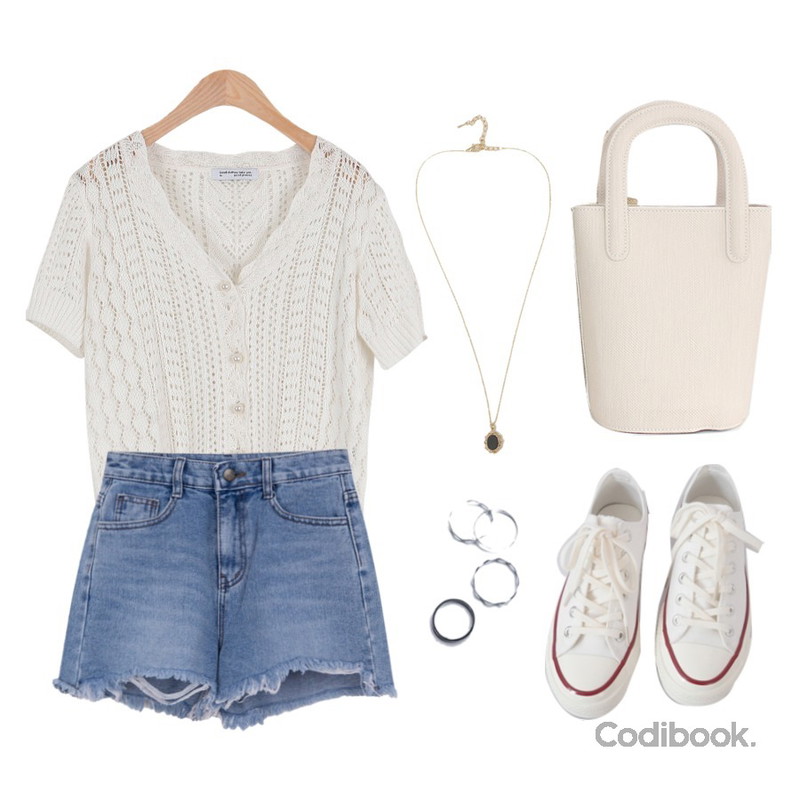 GIRLS RULE 데일리 마디 반지 세트 (acc722),From Beginning Every bright necklace_J (size : one),AFTERMONDAY basic casual color sneakers (10colors)등을 매치한 코디