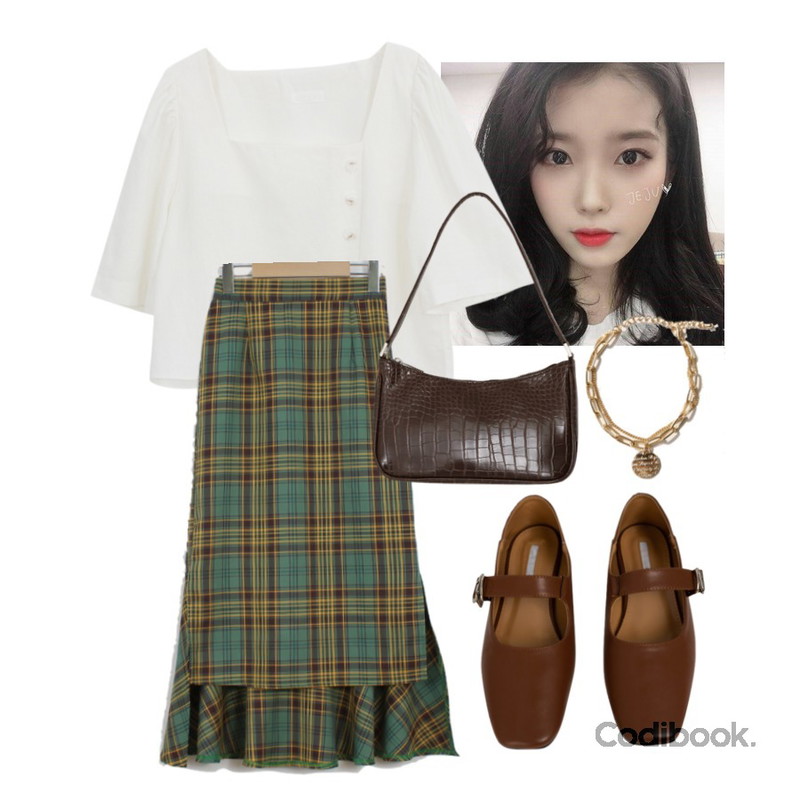 From Beginning Boat daily shoulder bag_A (size : one),common unique LIEN LETTERING CHAIN BRACELET,MIXXMIX 하이메리 플랫슈즈등을 매치한 코디