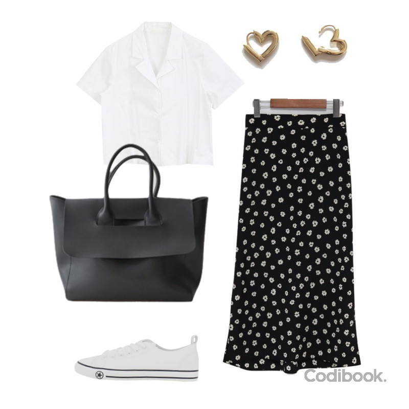 LOVELY SHOES 오터 스니커즈 2cm,AFTERMONDAY simple square boston bag (2colors),lavenir flory onetouch earring등을 매치한 코디