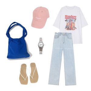 포인트컬러,Vintage,Ootd,깔끔 코디