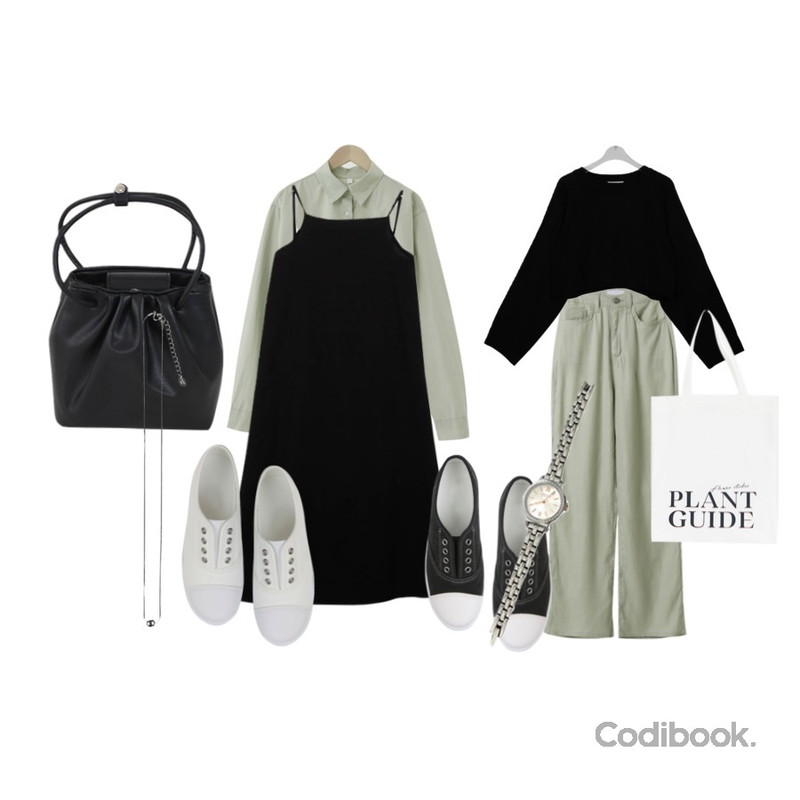 ENVYLOOK 큐빅메탈와치,WHOSGIRL 오래 걸을수록 머스키 운동화 (2c),WHOSGIRL 오래 걸을수록 머스키 운동화 (2c)등을 매치한 코디