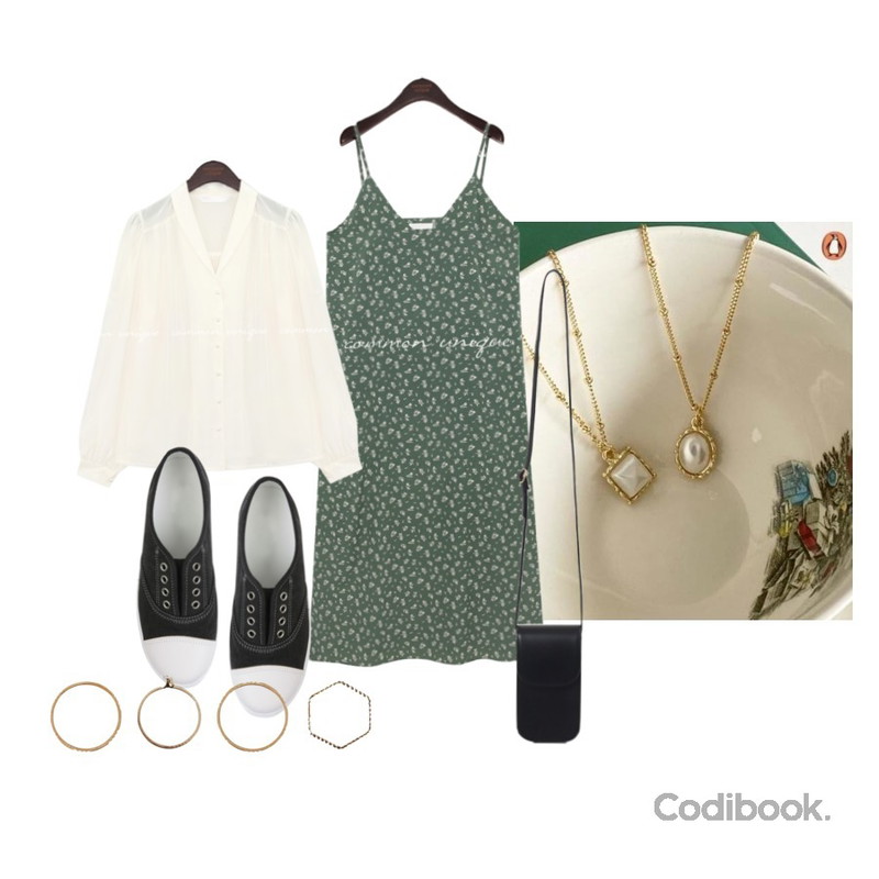 BANHARU daily simple 4ring set,WHOSGIRL 오래 걸을수록 머스키 운동화 (2c),lavenir cadre necklace등을 매치한 코디