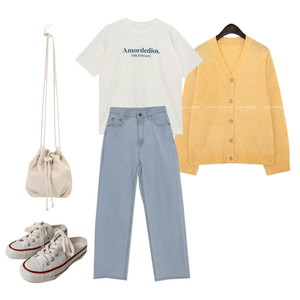 Backtoschool,Skyblue,Yellow,Fall 코디