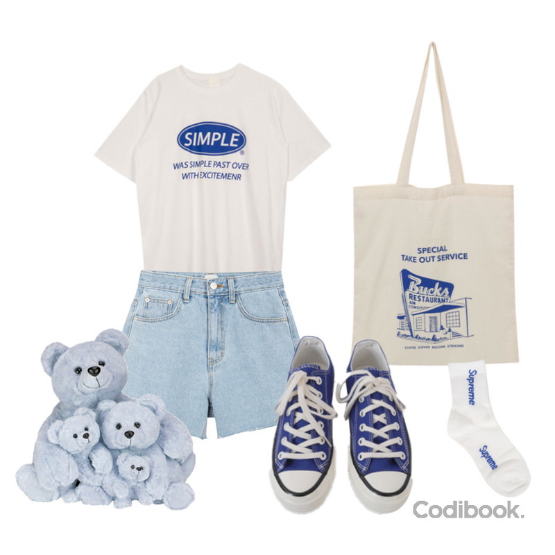 AFTERMONDAY basic casual color sneakers (10colors),BULLANG GIRL 1+1 슈프 스트릿 양말,MIXXMIX 789 데일리 데님팬츠등을 매치한 코디