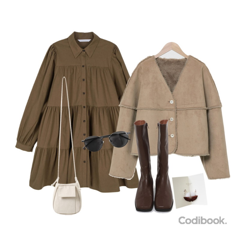 WHOSGIRL 선글라스-5172번 (2 colors),From Beginning 워터드롭 캔버스크로스백 (2color),AWAB 매리투웨이백등을 매치한 코디