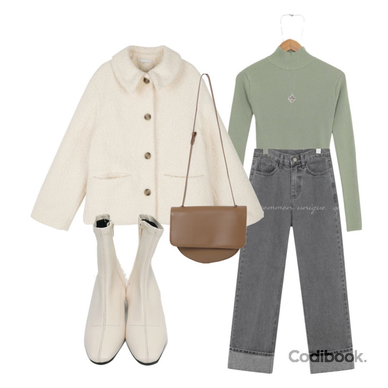 From Beginning Normal line soft boots_C (size : 225,230,235,240,245,250),common unique DENT ROLL UP DENIM PANTS,BANHARU 크로스 펜던트 체인목걸이등을 매치한 코디