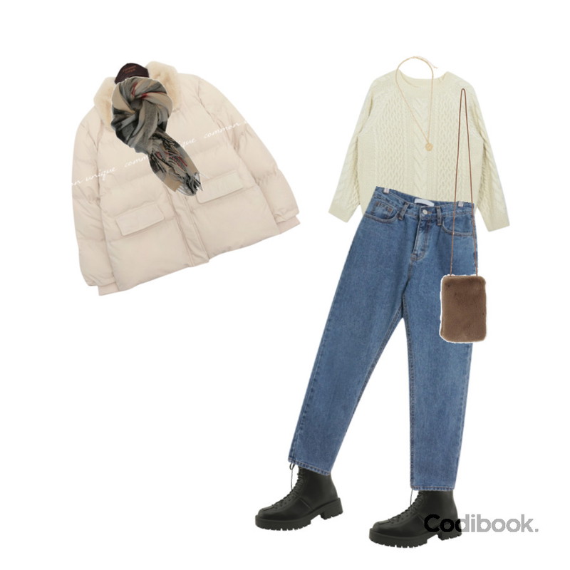 Zemma World Clazzi-머플러,MIXXMIX 907 원마인드 꽈배기 니트 세트,designershoes 소가죽 슬림 스트랩 플랫 워커등을 매치한 코디