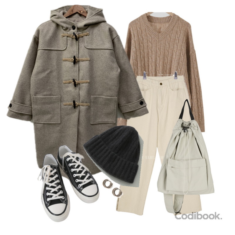 AFTERMONDAY basic casual color sneakers (10colors),common unique HEIDI MINIMAL RING EARRING,somedayif 테이크 포켓 스트링 백팩등을 매치한 코디