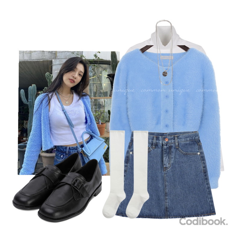 biznshoe Layered necklace,MIXXMIX 솔리드 니삭스,somedayif 레이어 기모 터틀넥 탑등을 매치한 코디