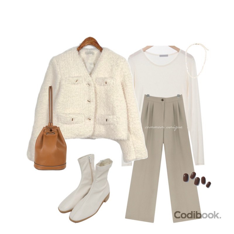 From Beginning Blonde flat ankle boots_C (size : 230,235,240,245,250),somedayif 윈터 폴딩 숄더 백,ENVYLOOK 초코렛등을 매치한 코디