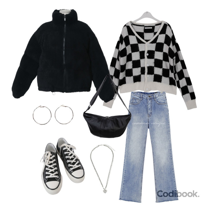 AFTERMONDAY basic casual color sneakers (10colors),square101 벤리스 심플 이어링(3color),somedayif 러빙 투 체인 네크리스등을 매치한 코디
