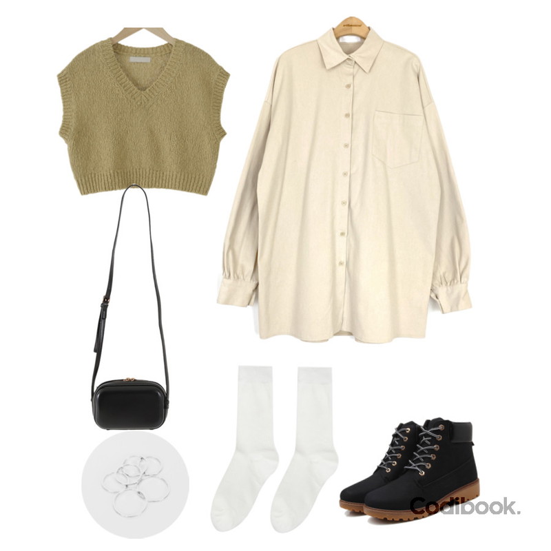 biznshoe Basic ring set,Cats Onepiece 방한화 커플 워커 털신발,MIXXMIX 베이직 골지 롱삭스등을 매치한 코디