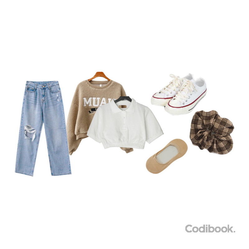 AIN taylor canvas sneakers (225-250),Zemma World 심리스 덧신삭스,lavenir vintage check scrunchie등을 매치한 코디