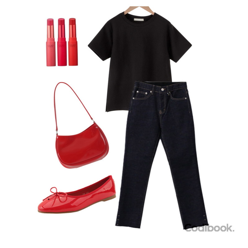 designershoes 라운드토 애나멜 리본 플랫슈즈 베이지,Codi 클리오 매드매트립(AD) 4.5g #Makeup,From Beginning 글로스 컬러숄더백 (5color)등을 매치한 코디