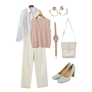 blouses,pants,Cardigan/Vest 코디