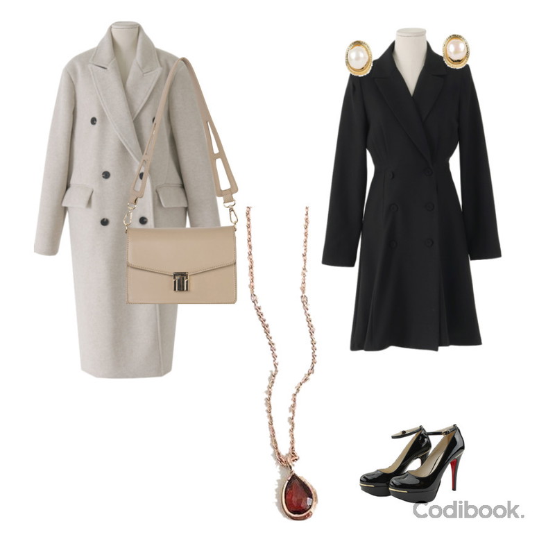 lavenir (silver925) rose drop necklace,designershoes 발목 스트랩 애나멜 가보시 킬힐 블랙,somedayif 멜란 펄 이어링등을 매치한 코디