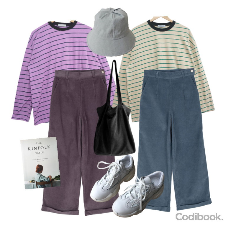 AFTERMONDAY light linen eco bag (3colors),ENVYLOOK 펌핑화이트슈즈,picknfit 우노 코튼 컬러 버킷 햇등을 매치한 코디