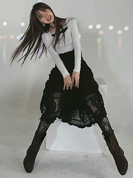 뜨개 쥬시 롱스커트