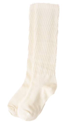 Ribbed Panel High Socks