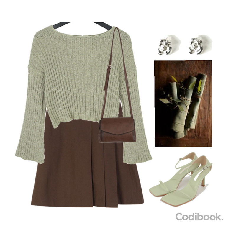 AFTERMONDAY vintage rose earrings,somedayif 워즈 레터 숄더 백,UPTOWN HOLIC 하이 스트랩 shoes (*2color)등을 매치한 코디