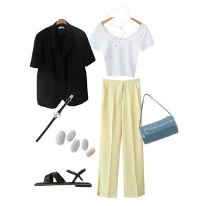 Modern,Style,Sandals,Blouses,Black 코디