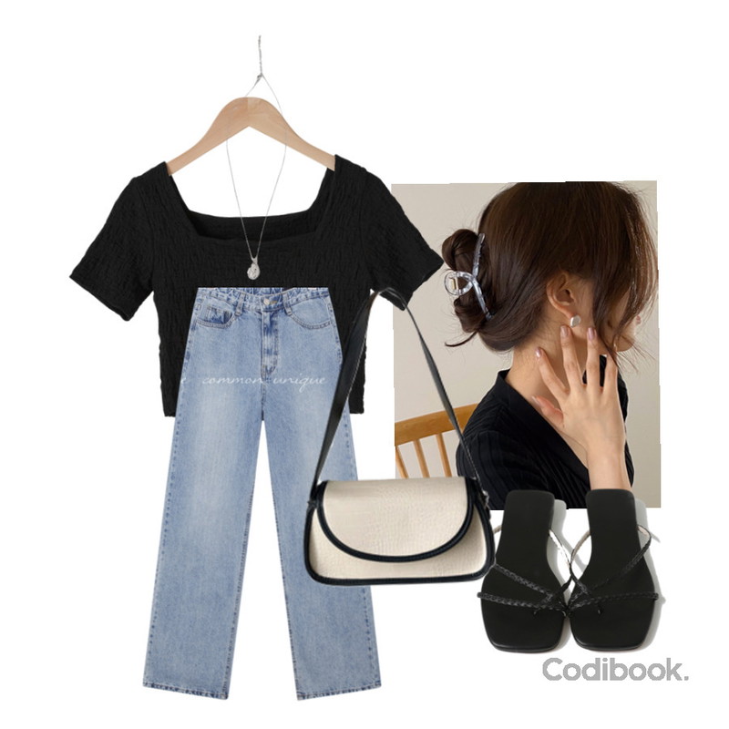 lavenir nori hair pin,From Beginning 엘리스 팬던트목걸이 (2color),common unique TONATION SEMI WIDE DENIM PANTS등을 매치한 코디