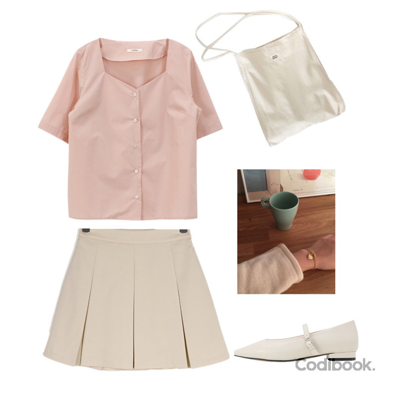 cherryville 어디든만능 에코백,lavenir (silver925) jennie bracelet,WONLOG 블링 스트랩 플랫등을 매치한 코디