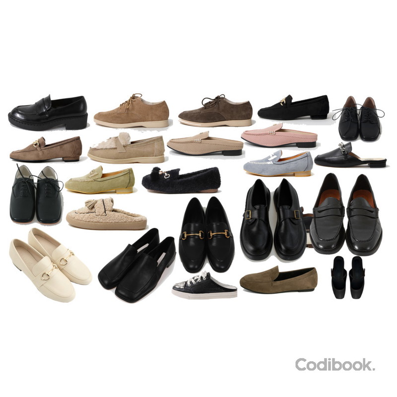 ENVYLOOK 디렌도블로퍼,Zemma World 드라이빙 스웨이드 로퍼 (안감융털),LOVELY SHOES 펠리아 스니커즈 블로퍼 2cm등을 매치한 코디