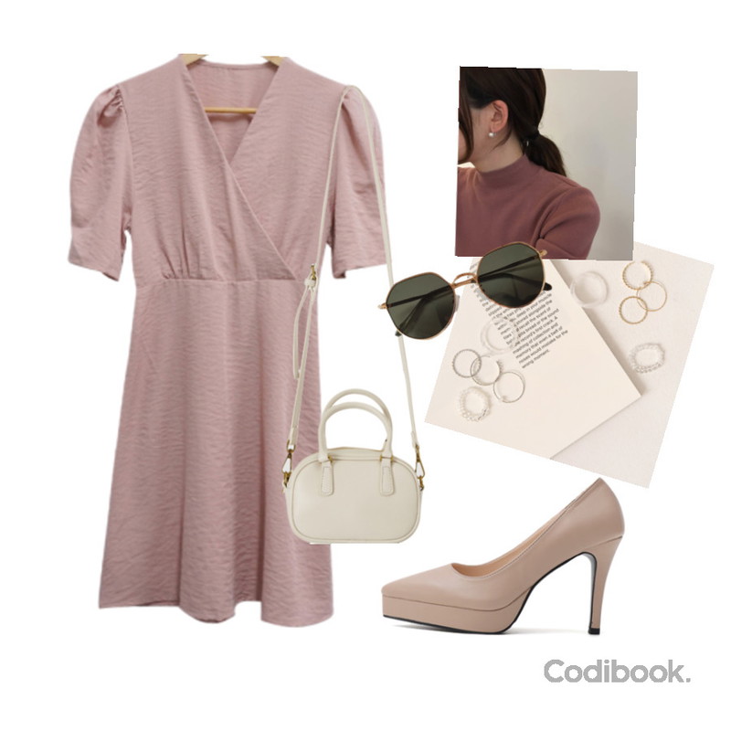 lavenir (silver925) link earring,common unique LUVIN LAYERED RING 5 SET,HEYLADY 루더 골드 선글라스등을 매치한 코디