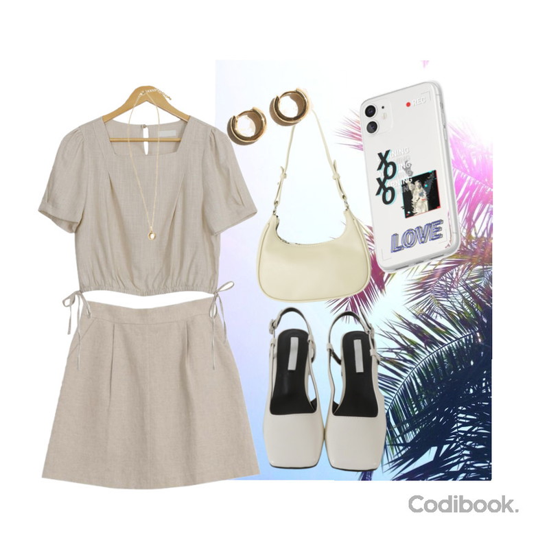 jungucase xoxo케이스,common unique HEIDI MINIMAL RING EARRING,From Beginning 미니도넛 펜던트목걸이등을 매치한 코디